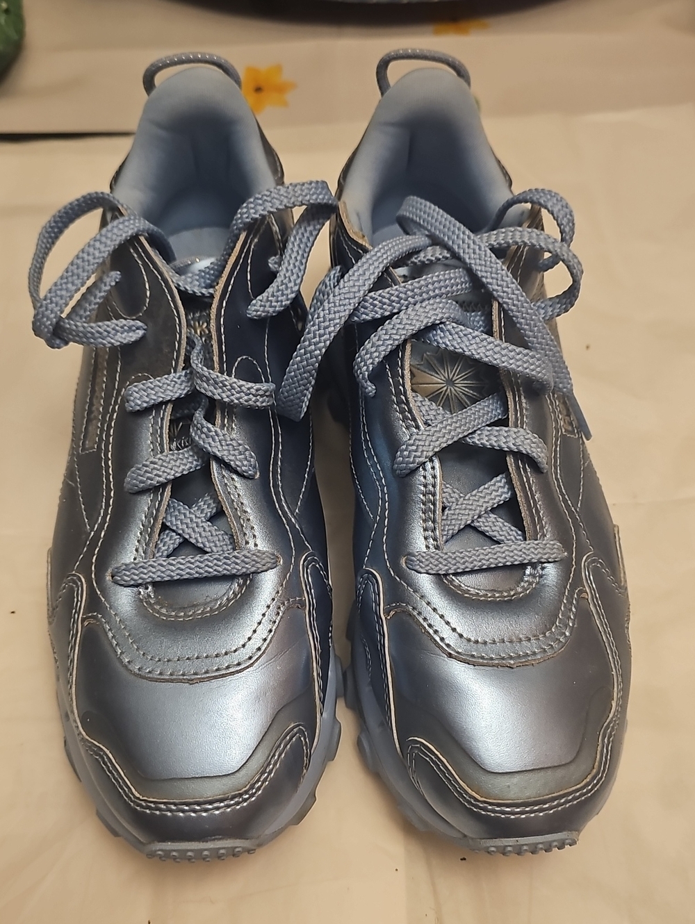 Reebok Cardi B x Classic Leather 'Fluid Blue' Sneakers Like New Size 9 Womens.
